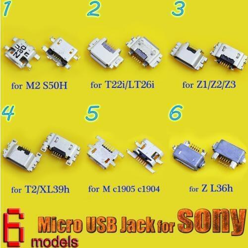 New Micro USB Jack Charging Port For Sony Xperia Z2 L50W Z1 Z3 Compact Z Ultra XL39H S Lt26i Power Charger Connector Socket