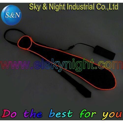 Wholesale Flexible Light EL Wire Rope flashing Tie Tube Controller el flashing tie for Christmas gift 2pc/pack