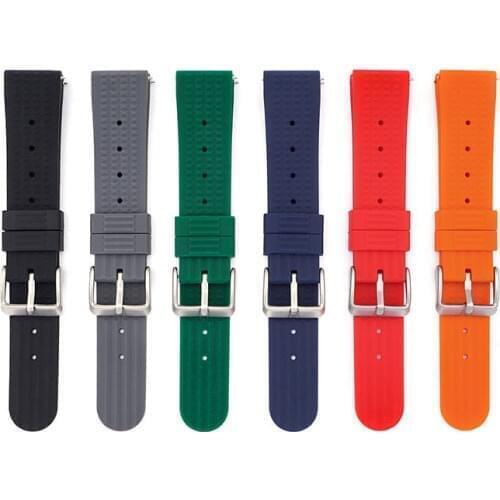 20mm 22mm Rubber Sport Strap Waterproof Diving Watchband Quick Release Men Replacement Bracelet Watch Band for Seiko SKX007