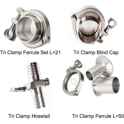 Sanitary Tri Clamp Ferrule 1/2" to 4" Hombrew Pipe Fitting