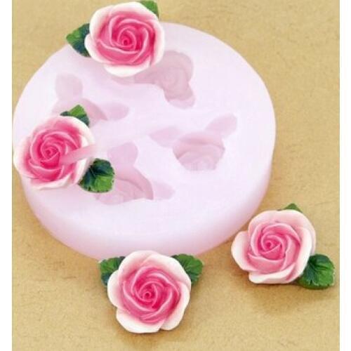 Leaf Rose Molds Mould Silicone Molds Fondant Craft Cake Mold Candy Mould Sugar Cake Dry Pace Silicone Mold Chocolate DIY Flower