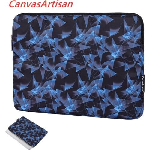 CanvasArtisan Brand Laptop Bag 11,12,13,14,15,13.3,15.6, Blue Shards Sleeve Case For Macbook Air Pro 13.3 Notebook,Dropship V040