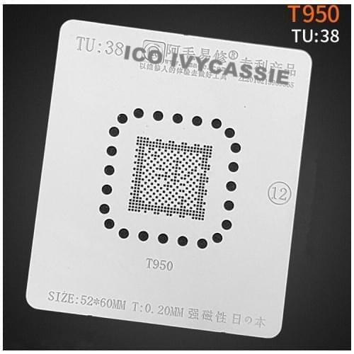 T950 BGA Stencil For LCD TV CPU Chipset Reball IC Pin Amaoe Square Hole Solder Tin Plant Net Heating Template TU38