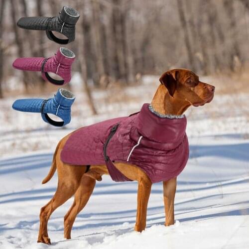 Big Dog Outdoor Clothes High Collar Pet Dog Jacket Coat Waterproof Reflective Pet Coat Vest For Medium Large Dogs Greyhound