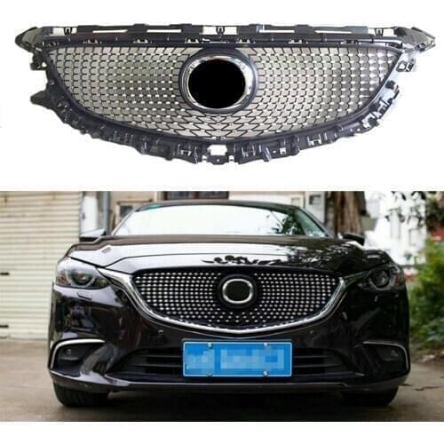 Fit for Mazda 6 Atenza 2013-2016 Upper Grille Cover Protector Modified Parts Car Styling Front Bumper Mesh Grille