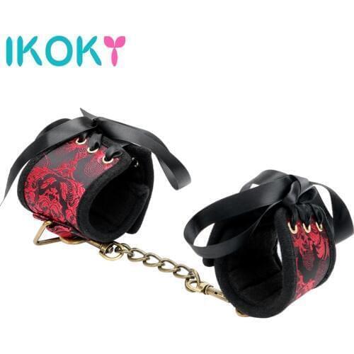 IKOKY Sexual Handcuffs Lovers Bundling Adult Games SM Bondage Bundling Chastity Adult Games Sex Toys For Woman Couple Roleplay
