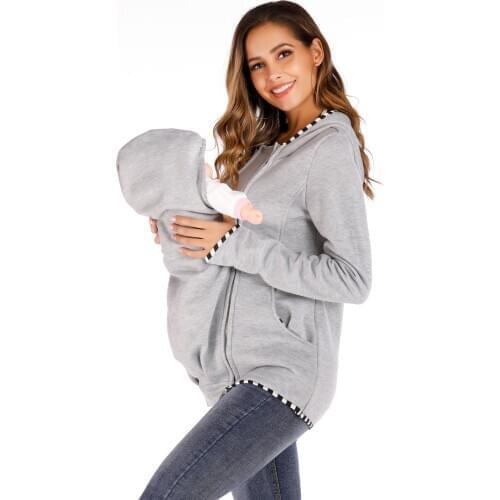 Explosive maternity clothes, European and American multifunctional mother kangaroo sweater autumn and winter clothing, baby bag