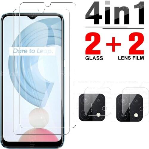 4 in 1 Camera Protector Glass For Realmy C21 C15 Protective Transparent Phone Screen Full Cover Film For Oppo Realme C 21 15 c21