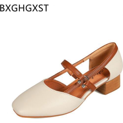 Ladies mary jane shoes summer leather shoes women 2020 low heel shoes Korean style fetish high heels sexy tenis feminino casual