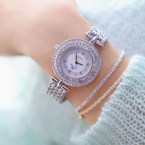 Gold Silver Luxury Diamond-set Waterproof Dial Quartz Female Watch with Bracelet Set Relogio Feminino 2020 Watches for Women