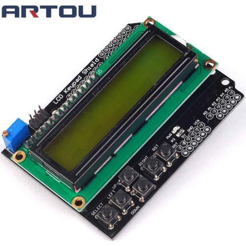 1PCS LCD Keypad Shield LCD1602 LCD 1602 Module Display Yellow and Green Screen for ATMEGA328 ATMEGA2560