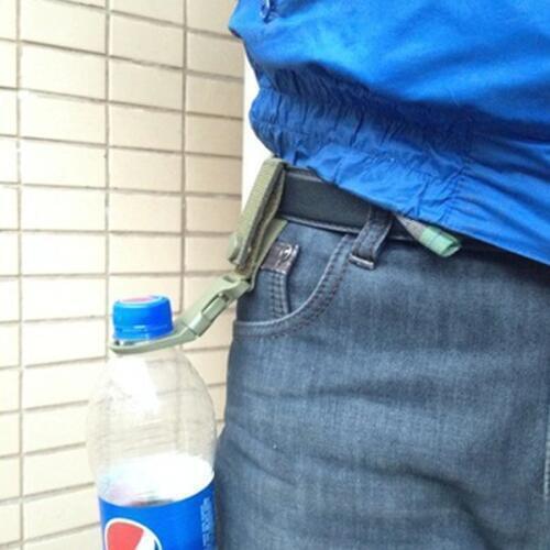 10PCS EDC camping Tool Outdoor tactical nylon webbing bottle hanging buckle portable water bottle quickdraw carabiner clip FW016