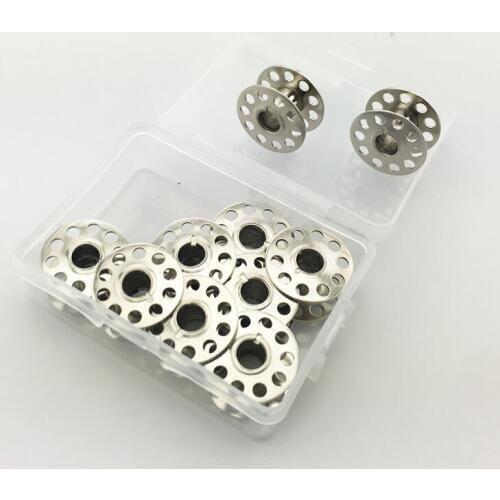 10Pcs/Pack Silver Stainless Steel Sewing Machine Bobbins Spools for Brother Janome Singer Toyota Needlework Craft Tools