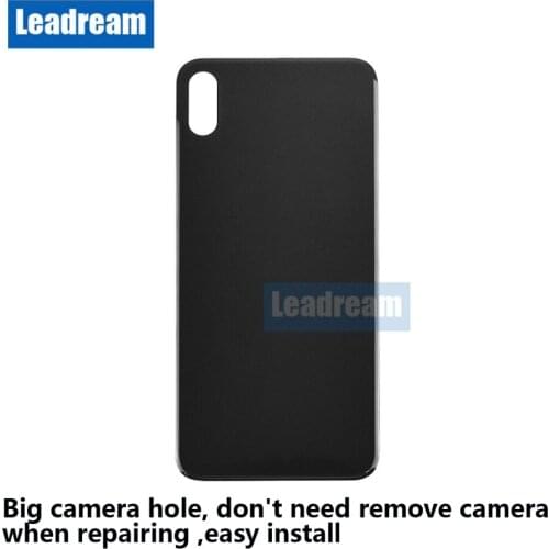 100PCS Big Camera Hole Back Glass Back Battery Door Battery Cover with Adhesive for iPhone X XS MAX XR free DHL