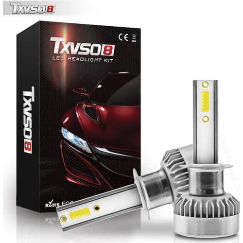 2 x H1 Super Bright Car Headlights Led Turbo Auto Bulb 55W 10000Lm Headlamp Drop Shipping