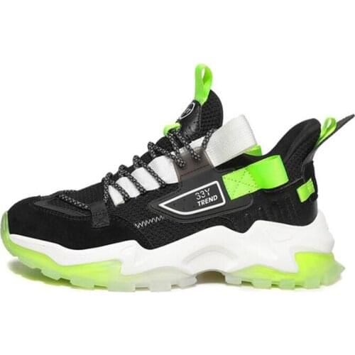 2021 Fashion Sneakers Men Mesh Running Shoes for Mens Comfortable Chunky Dad Shoes Breathable Platform Sports Shoes Male Gym