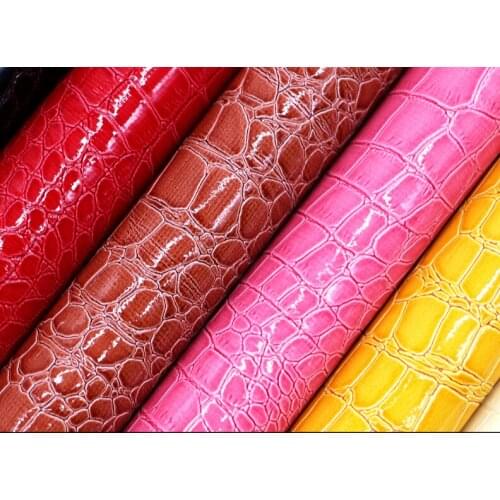 50*137 Self Adhesive Leather Repair Patch Stick-on gloss crocodile background wall decoration Sofa PU Fabric Repairing Patches
