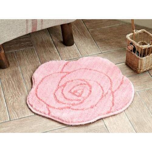 500*500mm Rose Corridor Carpet Pastoral Shower Room Mat Washable Floor Rugs