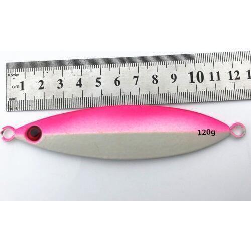 Afishlure Metal Jigging Spoon 120g/120mm Sea Fishing Metal Plate Lead Jig Sinking Hard Lure Boat Fishing Orange/blue/pink/green