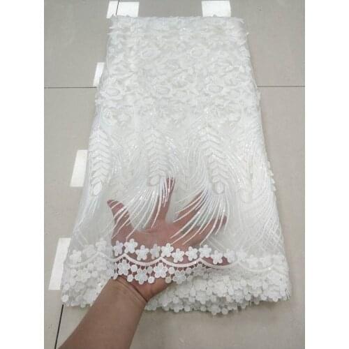 African Lace Fabric High Quality Embroidery French Tulle Lace Fabric Nigerian Lace Fabric For Wedding Dress 5yards