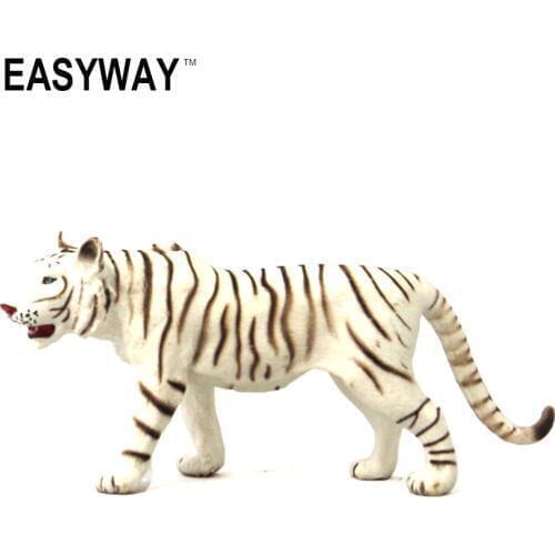 Mr.Froger Bengal White Tiger Model Toy Wild animals toys set Zoo modeling plastic Solid Classic Toy Children Animal Models cute