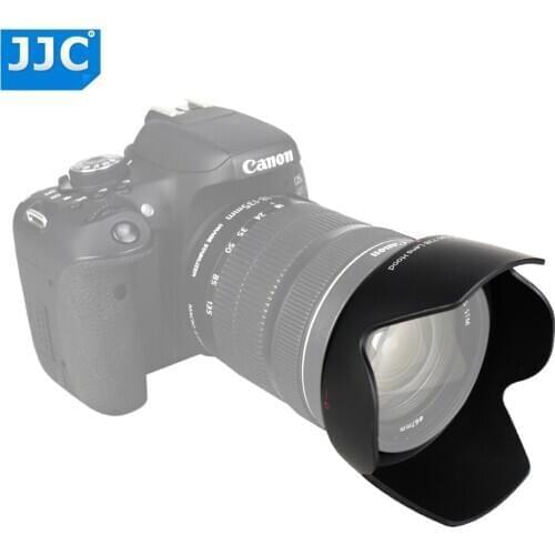 JJC Camera Bayonet Camera Lens Hood for Canon EF-S 18-135mm f/3.5-5.6 IS STM/EF-S 17-85 f/4-5.6 IS USM SLR replaces EW-73B