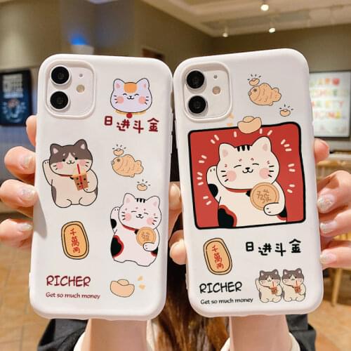 Cute Cat Animals Case For Samsung Galaxy A70 A71 A50 A51 A12 A32 A52 A72 A10 A21S A31 A40 S21 Ultra S9 S10 S20 FE Plus TPU Cover