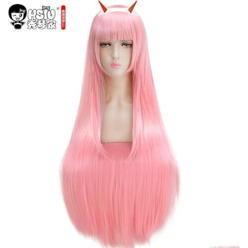 HSIU DARLING in the FRANXX Zero Two Cosplay Wig CODE 002 Costume Play Wigs Halloween Costumes Hair free shipping High quality