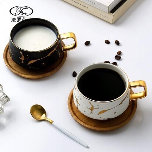 Nordic ceramic mug office with saucer coffee cup home creative water cup breakfast milk cup