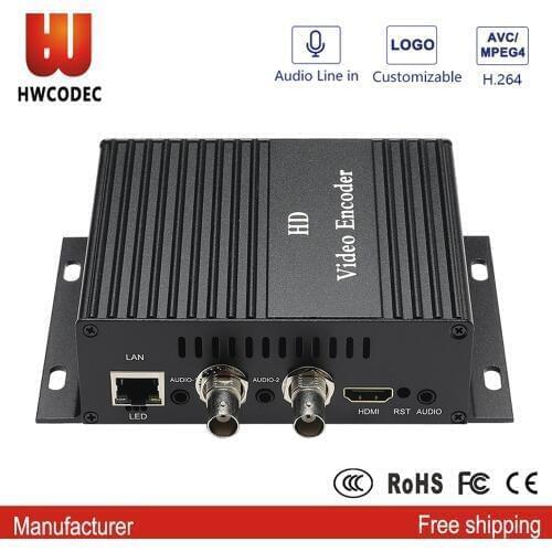 HWCODEC H3112B H264 Encoder IPTV Encoder 1 Channel HDMI 2 Channel CVBS BNC Video Encoder UDP RTMP HTTP RTSP for YouTube, Twich