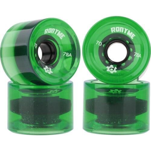 Ronyme 78A ABEC-9 Skateboard Wheels PU High Performance Longboard Roller Wheels Mini Cruiser Wheels Replacement Wheels Accessory