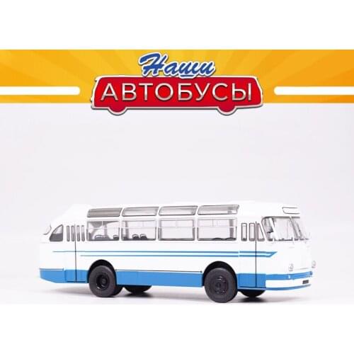 Diecast 1:43Scale Soviet LAZ Third-generation Mediumsized Bus 695E Suburban Bus Alloy Model Cars Collection Gift Decoration Show