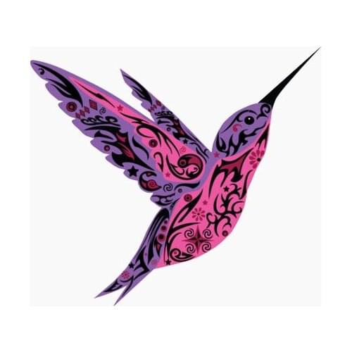 Fashion Animal Car Sticker Patterned Hummingbird Waterproof Reflective Decal Auto Motorcycle Accessories Waterproof PVC 11*10cm