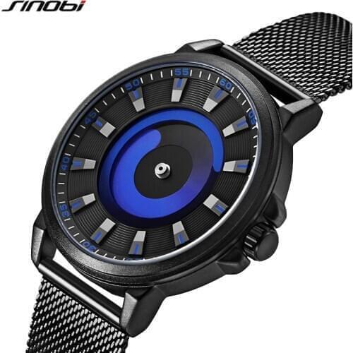 SINOBI 2020 New Relogio Masculino Creative Japanese Movement Quartz Watch Mens Hip Hop Fashion Miyota Man Watch Stylish Clock