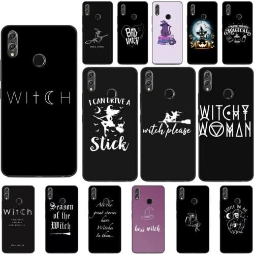 Yinuoda Witch cat magic Soft Phone Case Capa For Huawei Honor 8X 8A 9 10 20 Lite 30Pro 7C 7A 10i 20i