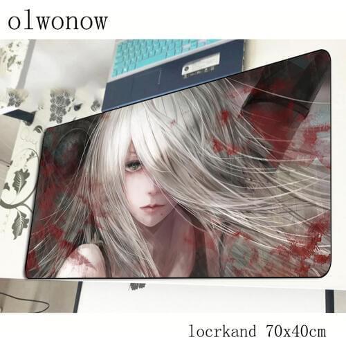Nier automata mouse pad 70x40cm anime mousepads best gaming mousepad gamer gel large personalized mouse pads keyboard pc pad