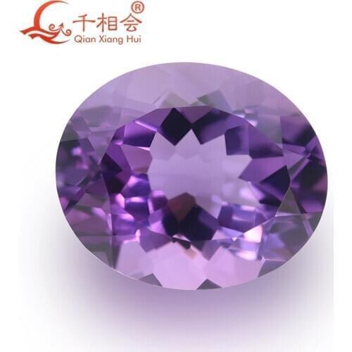 Oval shape purple color natural cut beautiful natural amethyst crystal gemstone
