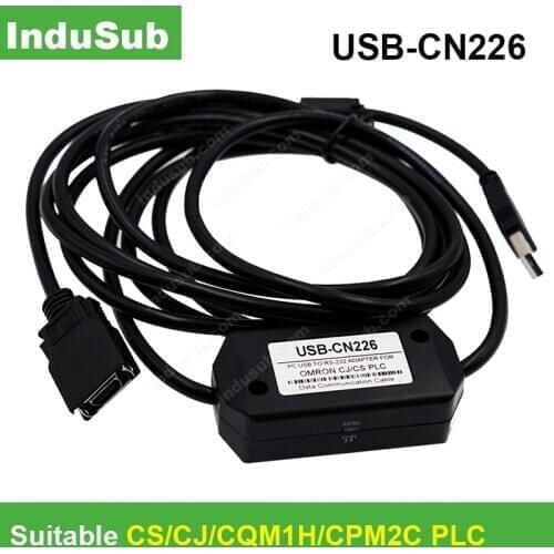 InduSub USB-CN226 PLC Cable for OMR CS/CJ/CQM1H/CPM2C PLC,USB CN226, New USB/CN226, Support Win7/ Win8/Win10 freeship