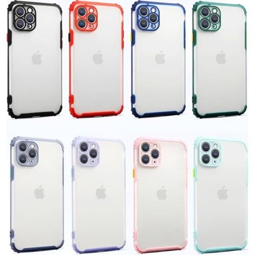 Luxury Hard Shockproof Silicone Case On For iPhone 11 12 Pro Xs Max X XR Phone Case iphone 6 7 8 Plus SE 2020 Matte Cover Gift