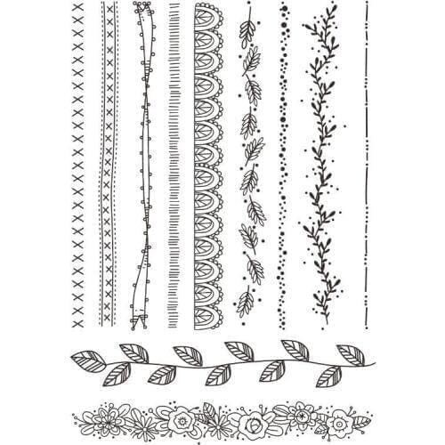 Line Transparent Clear Silicone Stamp Seal for DIY scrapbooking photo album Decorative clear stamps A087