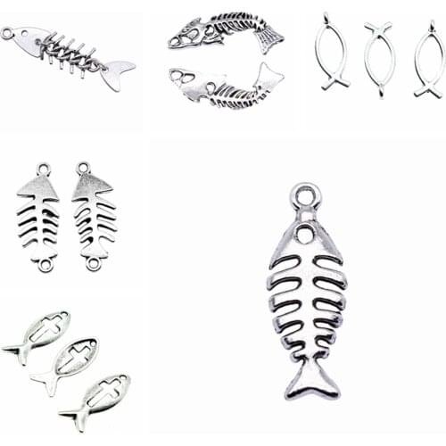 Sejuani diy charms for jewelry making kit pendant for bracelet jewelry accessories Fishbone Connector Charms