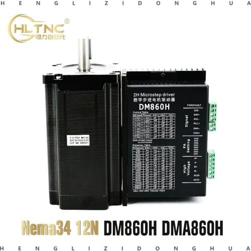 NEMA 34 CNC stepper motor 86X156mm 12.5N.m 5.5A Diameter 14mm Nema34 1700Oz-in +dm860h / dma860h for CNC engraving machine high