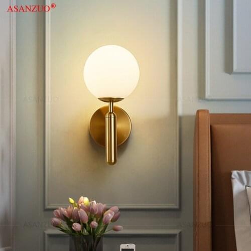 Nordic minimalist bedroom bedside lamp modern creative living room aisle corridor staircase lamp TV background wall lamp