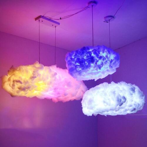 Modern LED Floating Cloud Fixture Pendant Light Cotton Silk Suspension Lamps for Child Room Bedroom Decor Pendant Light PA0210