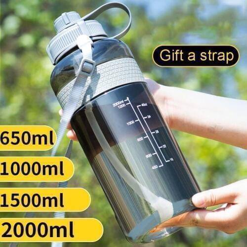 Large Capacity Water Bottles for Drinking Outdoor Sports Bottle For Fruits BPA-Free Plastic Water Jug Camping Training Bicycle