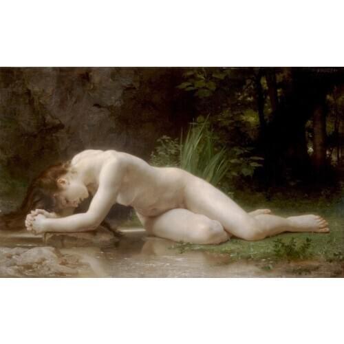 Home decoration art cotton canvas printed World Famous oil painting classic beautiful nude lady art picture free shipping
