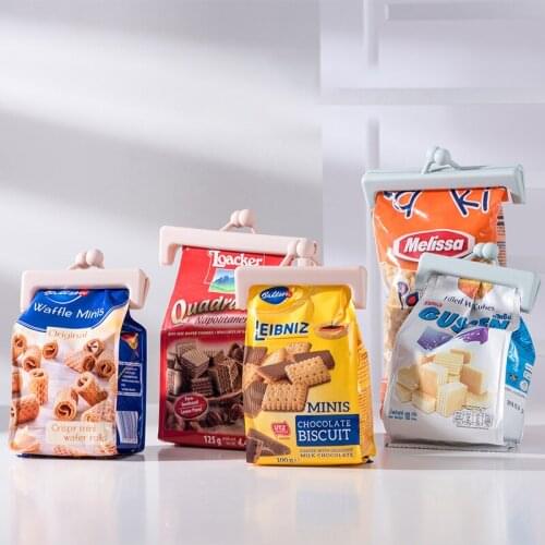 2Pcs Snap-Type Food Bag Sealing Clip Plastic Bag Snack Sealing Clip Fridge Organizer Kitchen Accessories Home Gadgets