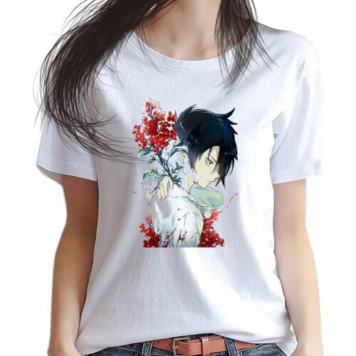 Anime The Promised Neverland Emma Norman & Ray | Women T Shirt COSPLAY Costume Manga Poster Printing Leisure Ladies Girl Tshirt