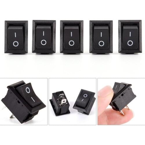 10PCS Lot 2 Pin 12V Car Boat Round Dot Light ON/OFF Rocker Toggle Switch Tool Black