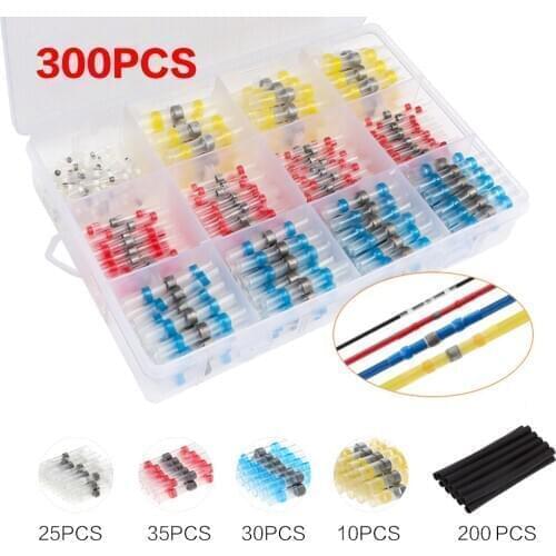 100/280/300/500/600/800PCS Waterproof Solder Ring Heat Shrink Tube Wire Connectors Kit Wire Connectors